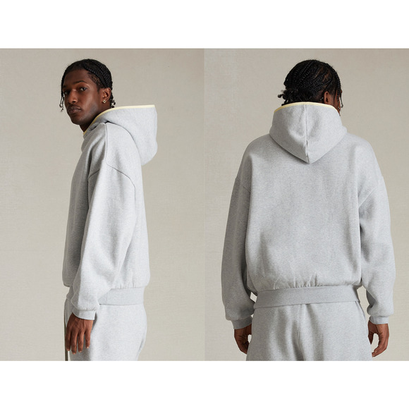 (XXS) NWT Fear‎ of God Essentials Hoodie 'Light Heather Grey' - Picture 3 of 8